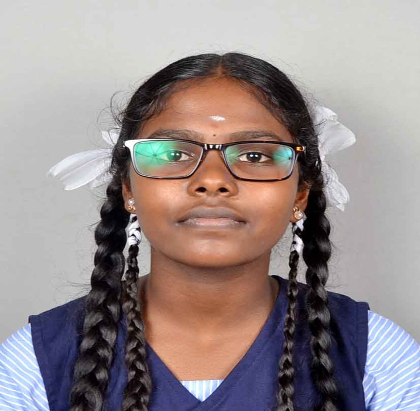 K. Mohanashree, Standard XI topper at BKMHSS