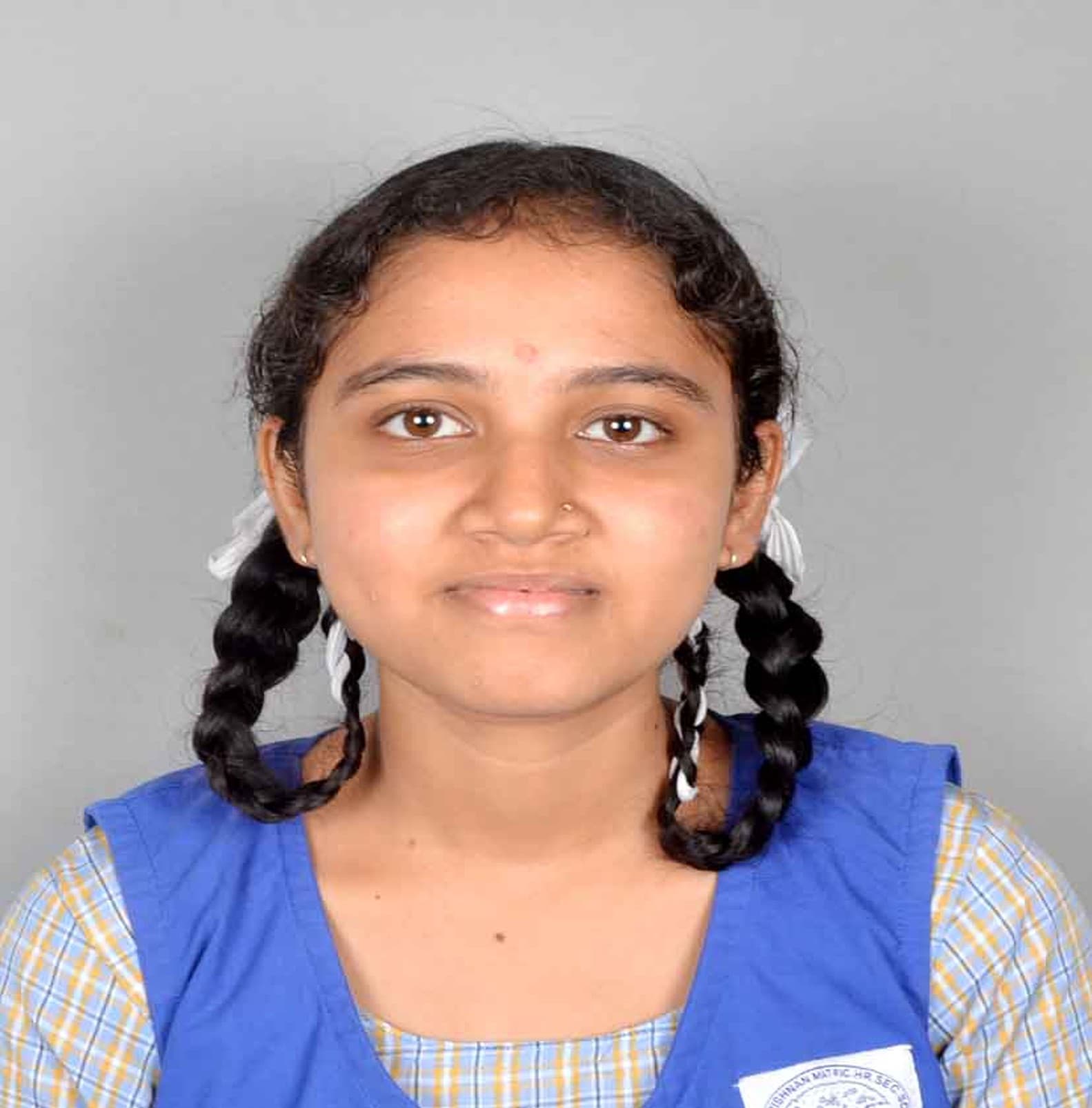 P. Ranjitha, Standard XII topper at BKMHSS