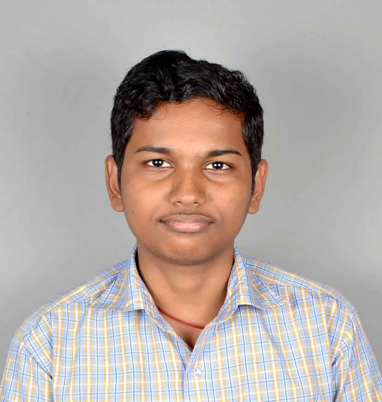 E. Logesh, Standard XII topper at BKMHSS