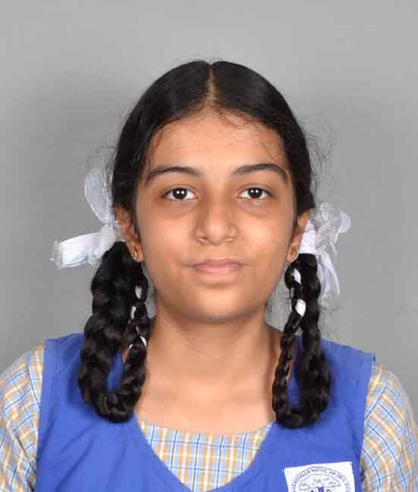 P. Hansika, Standard X topper at BKMHSS