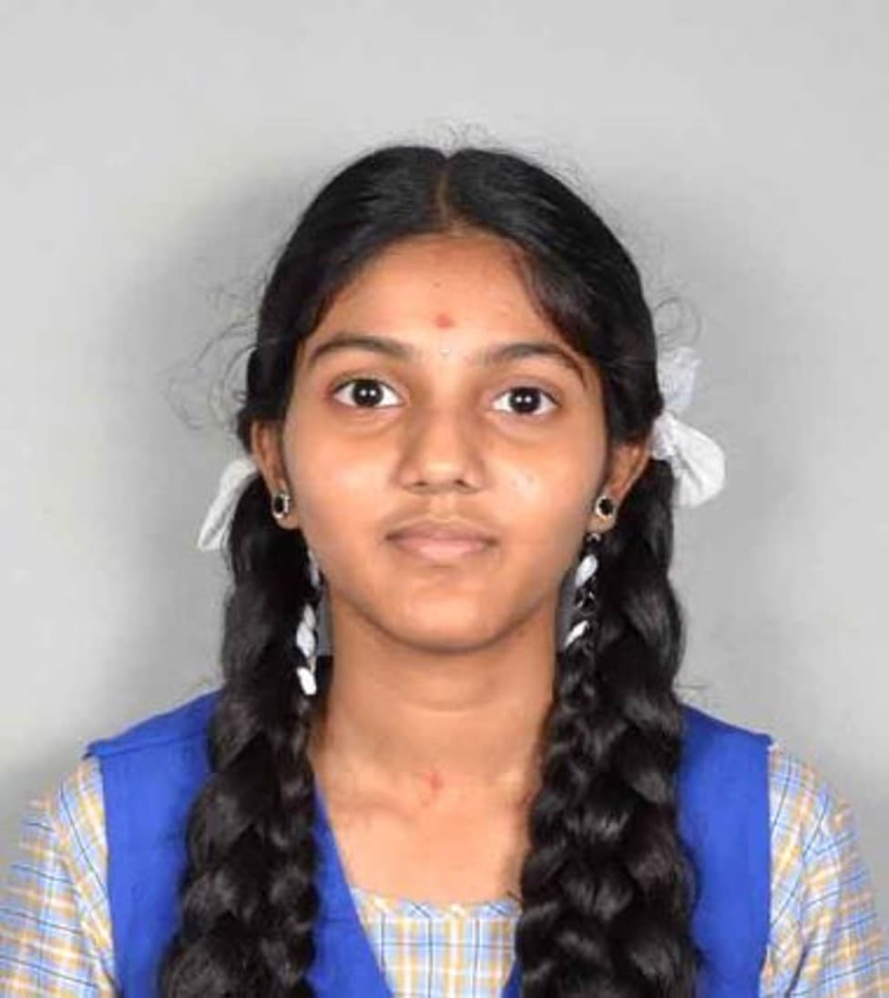 B. Pooja Sri, Standard X topper at BKMHSS