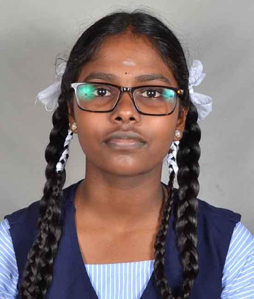 K. Mohanashree, Standard XII topper at BKMHSS