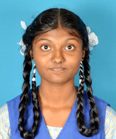 S. Sandhiya, Standard X topper at BKMHSS