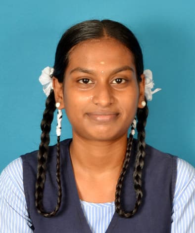 V. Nirmala, Standard XII topper at BKMHSS