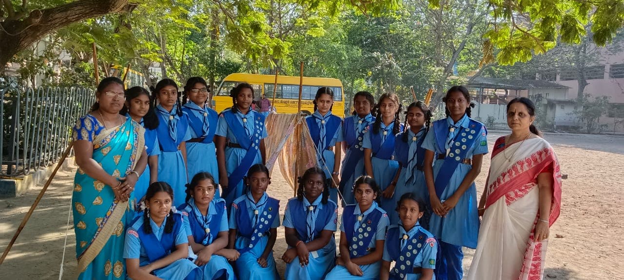 BKMHSS Guides gathered during a school camp