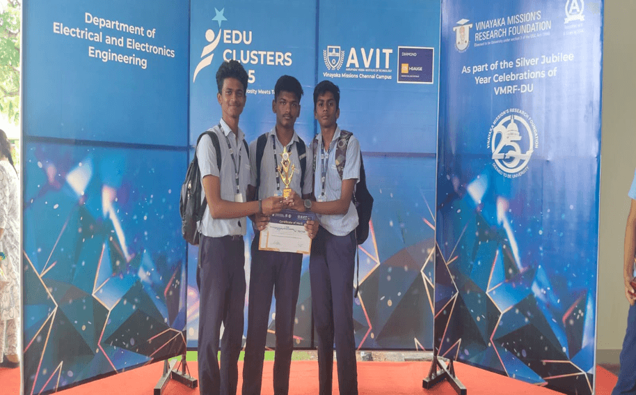BKMHSS students receiving recognition at an external event