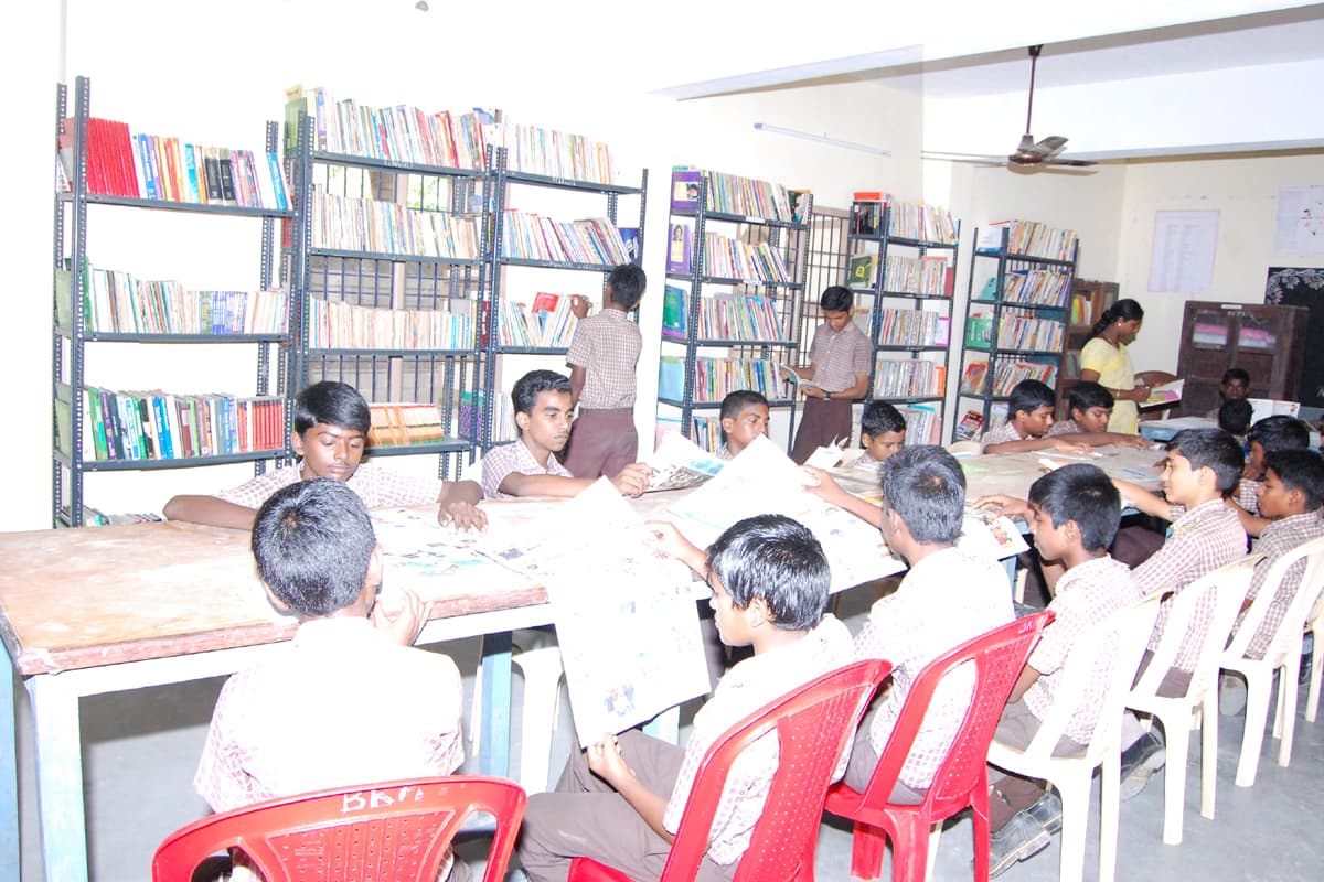 School Library at BKMHSS, Kelambakkam